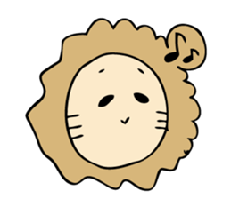 Lion Face sticker #5459422