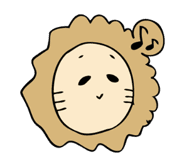 Lion Face sticker #5459422