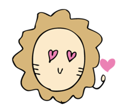 Lion Face sticker #5459425