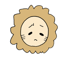 Lion Face sticker #5459429