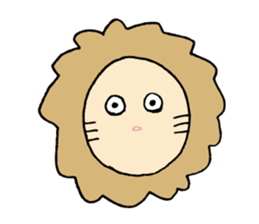 Lion Face sticker #5459430