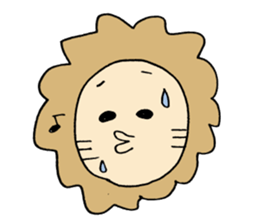 Lion Face sticker #5459435