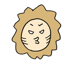 Lion Face sticker #5459439