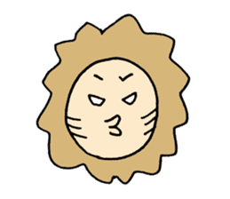 Lion Face sticker #5459439