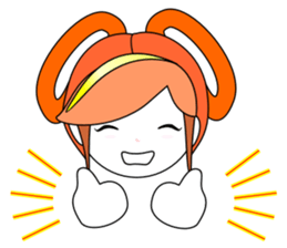 Round braids girl sticker #5461860