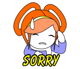 Round braids girl sticker #5461861