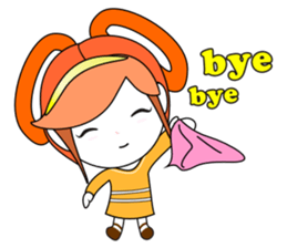 Round braids girl sticker #5461863