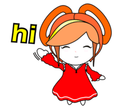 Round braids girl sticker #5461865