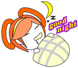 Round braids girl sticker #5461867