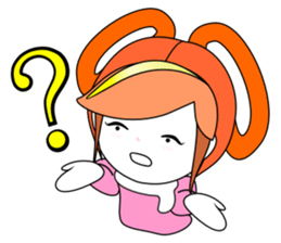 Round braids girl sticker #5461868