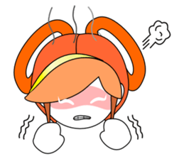 Round braids girl sticker #5461869