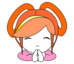 Round braids girl sticker #5461870