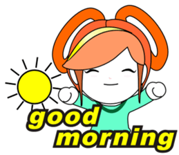 Round braids girl sticker #5461871