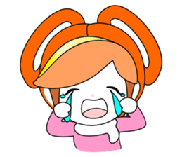 Round braids girl sticker #5461874