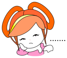 Round braids girl sticker #5461875