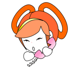 Round braids girl sticker #5461876