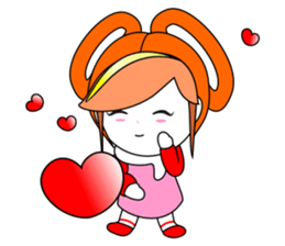 Round braids girl sticker #5461882