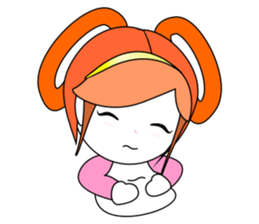 Round braids girl sticker #5461887