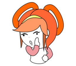 Round braids girl sticker #5461888