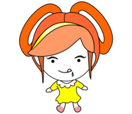 Round braids girl sticker #5461893