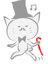 Sticker of the mustache cat sticker #5464900