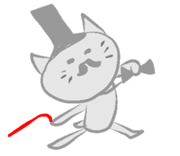 Sticker of the mustache cat sticker #5464901