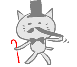 Sticker of the mustache cat sticker #5464903