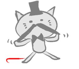 Sticker of the mustache cat sticker #5464904