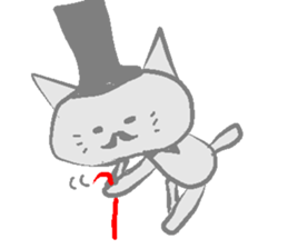 Sticker of the mustache cat sticker #5464906