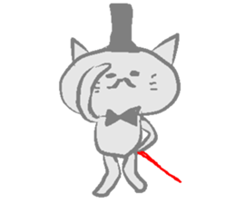 Sticker of the mustache cat sticker #5464908