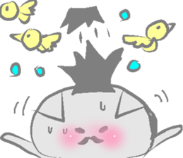 Sticker of the mustache cat sticker #5464911