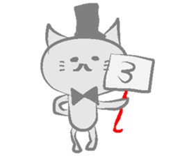 Sticker of the mustache cat sticker #5464912