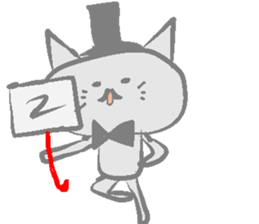 Sticker of the mustache cat sticker #5464913