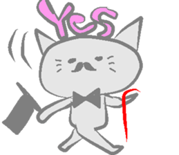 Sticker of the mustache cat sticker #5464917