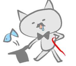 Sticker of the mustache cat sticker #5464920