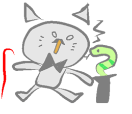 Sticker of the mustache cat sticker #5464921