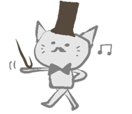 Sticker of the mustache cat sticker #5464924