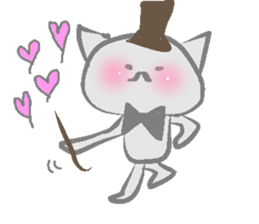 Sticker of the mustache cat sticker #5464925