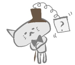 Sticker of the mustache cat sticker #5464927