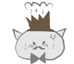 Sticker of the mustache cat sticker #5464930