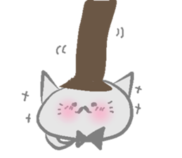 Sticker of the mustache cat sticker #5464931