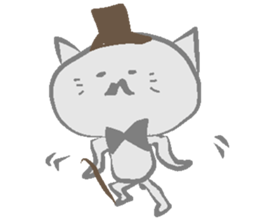 Sticker of the mustache cat sticker #5464933