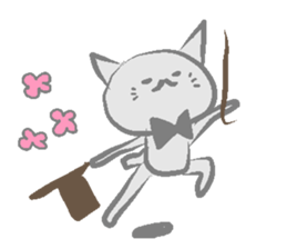 Sticker of the mustache cat sticker #5464936