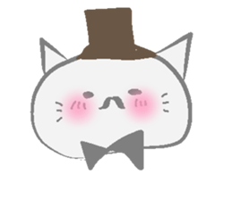 Sticker of the mustache cat sticker #5464939