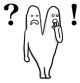 2 heads on a man!! sticker #5465036