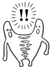 2 heads on a man!! sticker #5465038