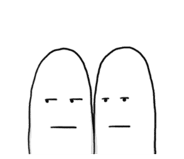 2 heads on a man!! sticker #5465047