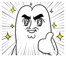 2 heads on a man!! sticker #5465059