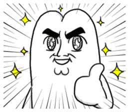 2 heads on a man!! sticker #5465059