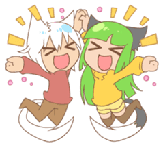 Yayako & Shiro sticker #5467253